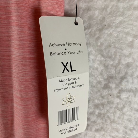 Harmony And Balance Leggings Womens XL Pink Polyester Stretch Yoga Pull On 6932 - Picture 3 of 10